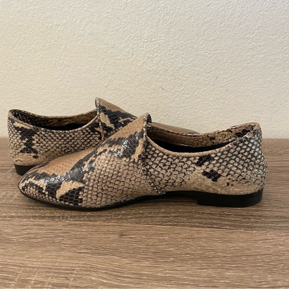 Aquatalia Revy Snake-Embossed Leather Loafers, Size 6.5 - Picture 5 of 7